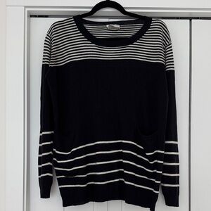 Striped Black and White Knit Sweater